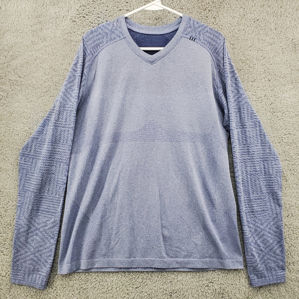 Lululemon Swiftly Tech Shirt Long Sleeve  Heather Blue Mens Size Large